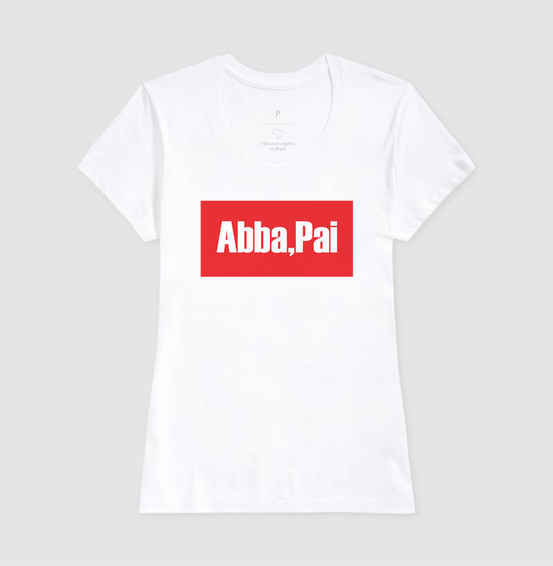 Camiseta Cristã Feminina – “Abba” com Estilo e Fé em Cada Detalhe | Semeador Store