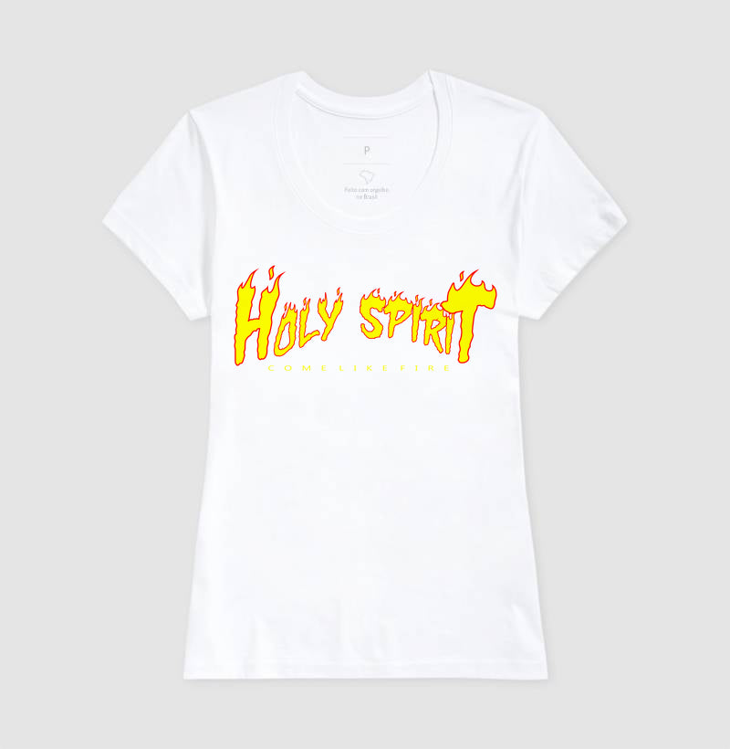 Camiseta Cristã Feminina – “Holy Spirit” com Estilo e Fé em Cada Detalhe | Semeador Store