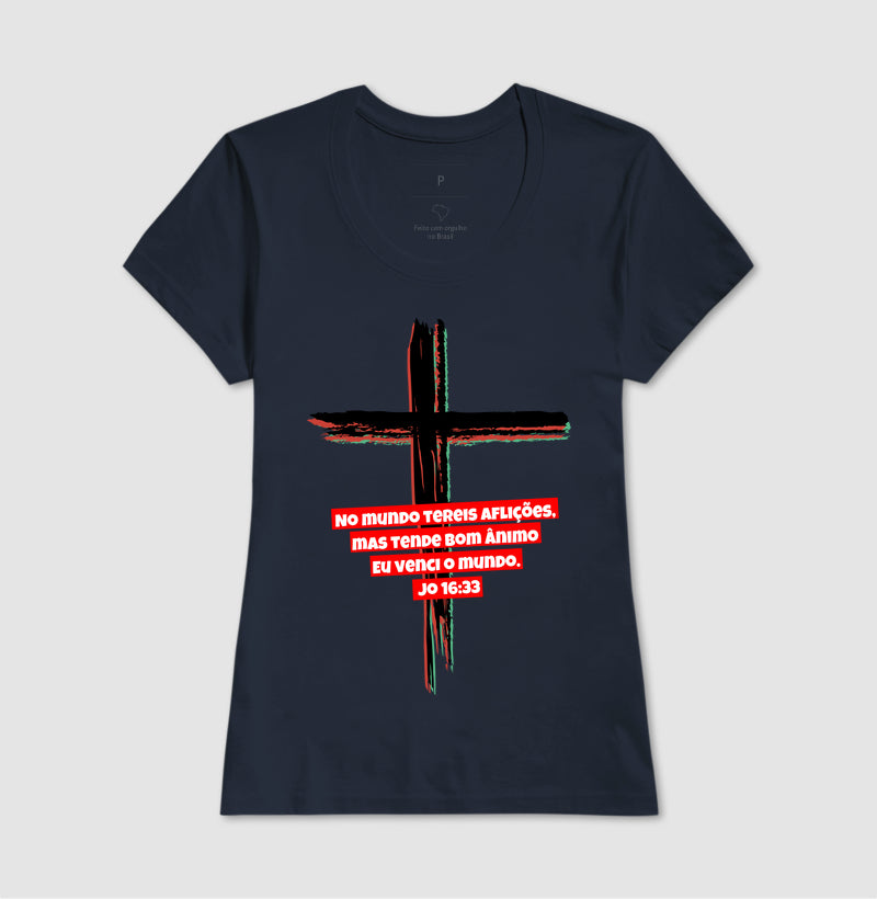 Camiseta Cristã Feminina – “Cruz” com Estilo e Fé em Cada Detalhe | Semeador Store