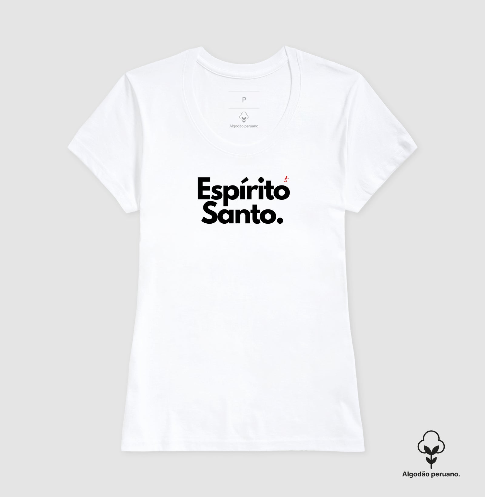 Camiseta Feminina "Espírito Santo" – Fé e Estilo com Algodão Peruano Premium | Semeador Store
