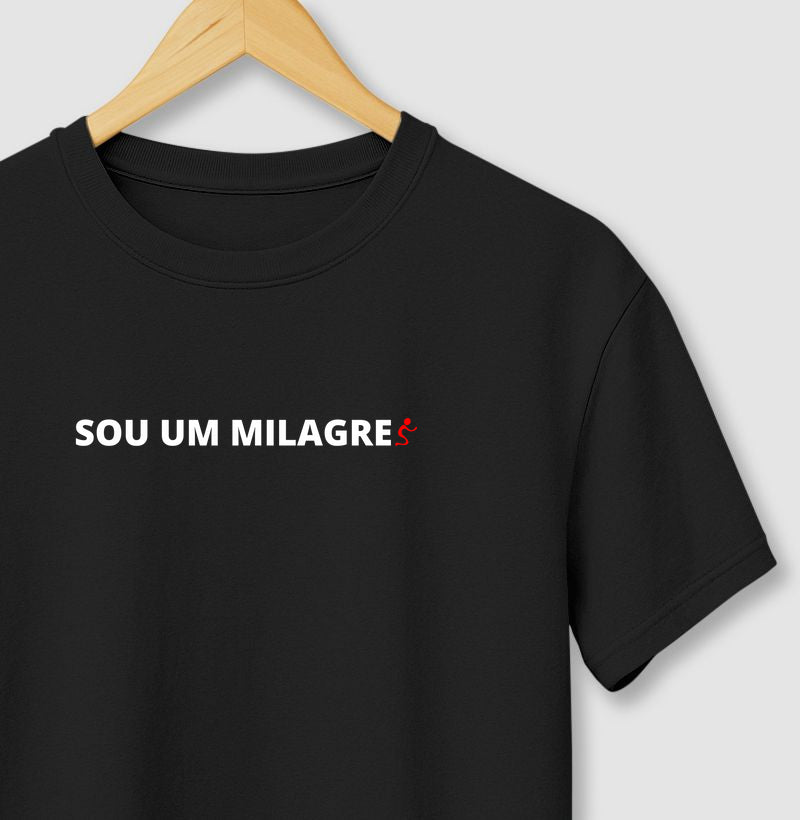 Camiseta Masculina Eu sou um milagre – Moda Cristã com Estilo e Propósito | Semeador Store
