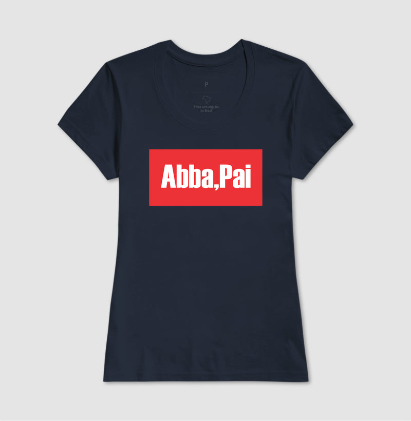 Camiseta Cristã Feminina – “Abba” com Estilo e Fé em Cada Detalhe | Semeador Store