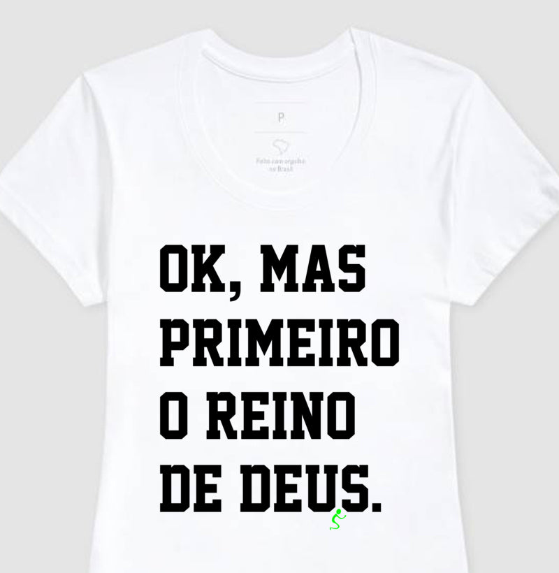 Camiseta Cristã Feminina – “Reino” com Estilo e Fé em Cada Detalhe | Semeador Store