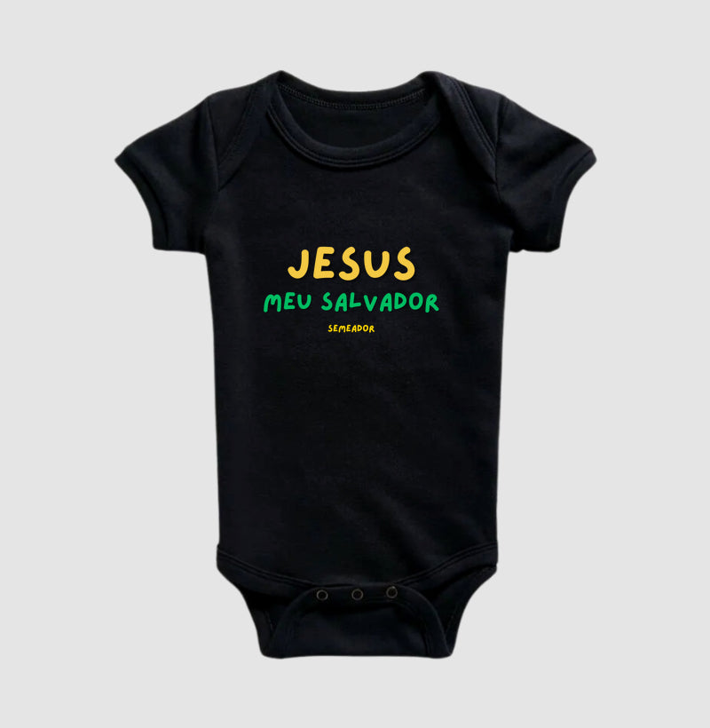 Body Infantil Cristão Jesus meu Salvador – Fé com Conforto para os Primeiros Meses | Semeador Store