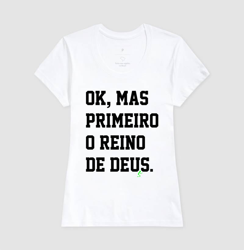 Camiseta Cristã Feminina – “Reino” com Estilo e Fé em Cada Detalhe | Semeador Store