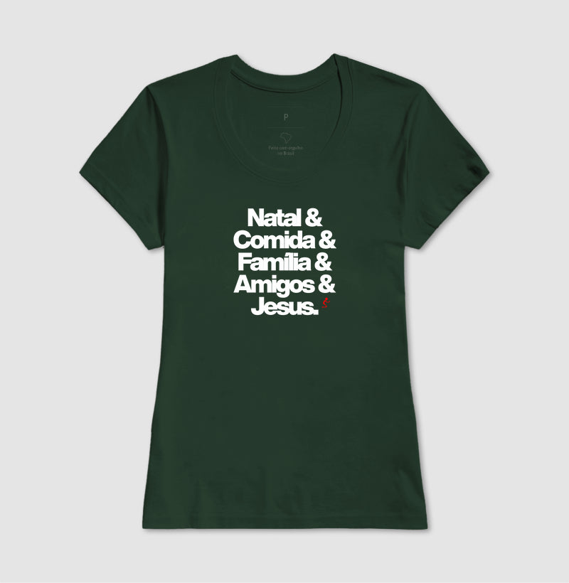 Camiseta Feminina Natalina