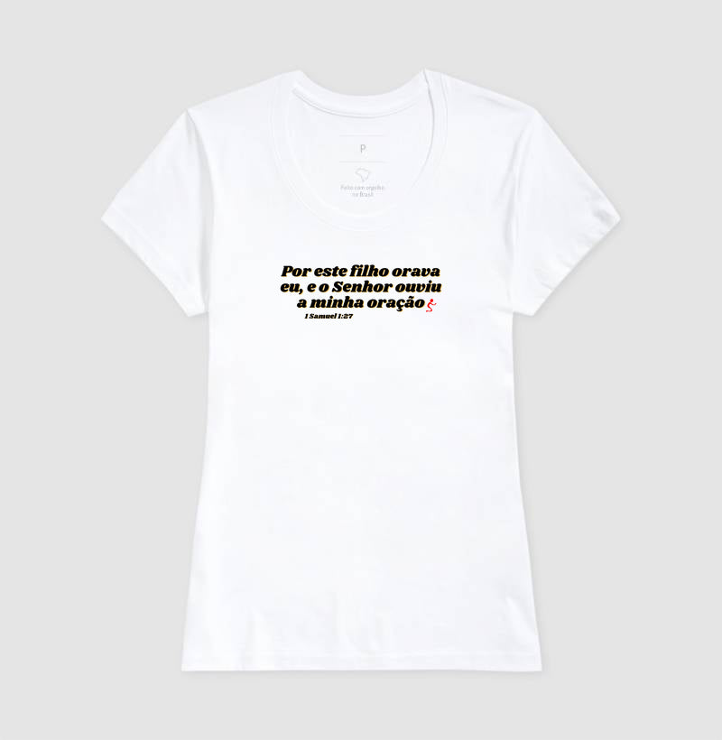 Camiseta Cristã Feminina – “Orava Eu” com Estilo e Fé em Cada Detalhe | Semeador Store