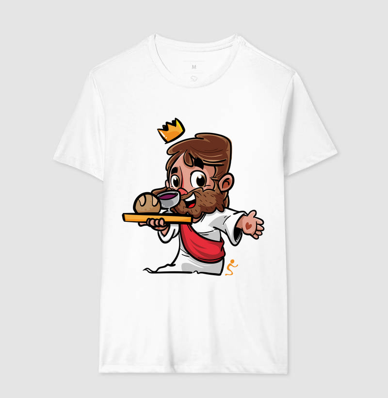 Camiseta Masculina Ceia – Moda Cristã com Estilo e Propósito | Semeador Store