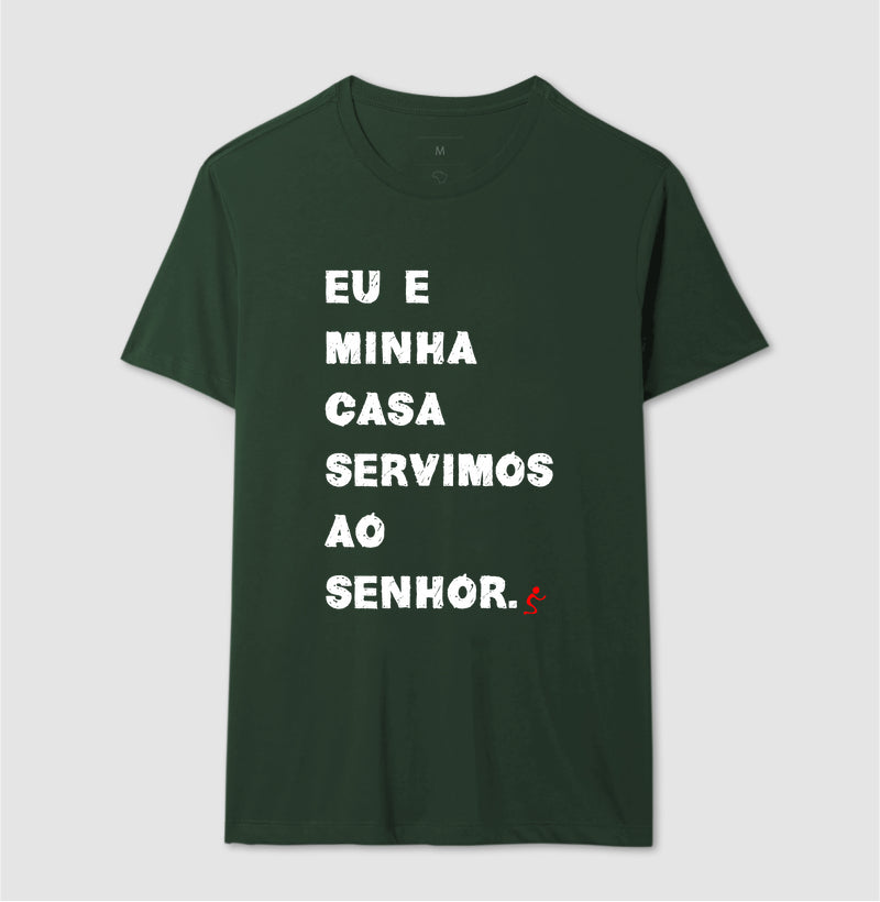 Camiseta Masculina Eu e Minha Casa – Moda Cristã com Estilo e Propósito | Semeador Store