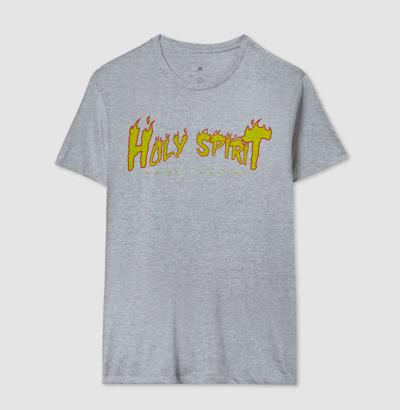 Camiseta Masculina Holy Spirit – Moda Cristã com Estilo e Propósito | Semeador Store