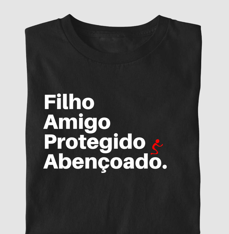 Camiseta Infantil Abençoado