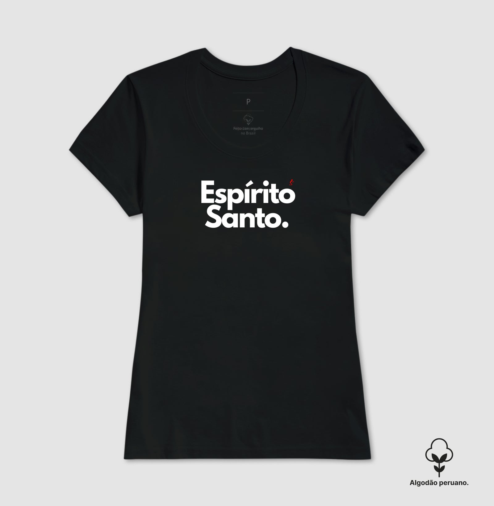 Camiseta Feminina "Espírito Santo" – Fé e Estilo com Algodão Peruano Premium | Semeador Store