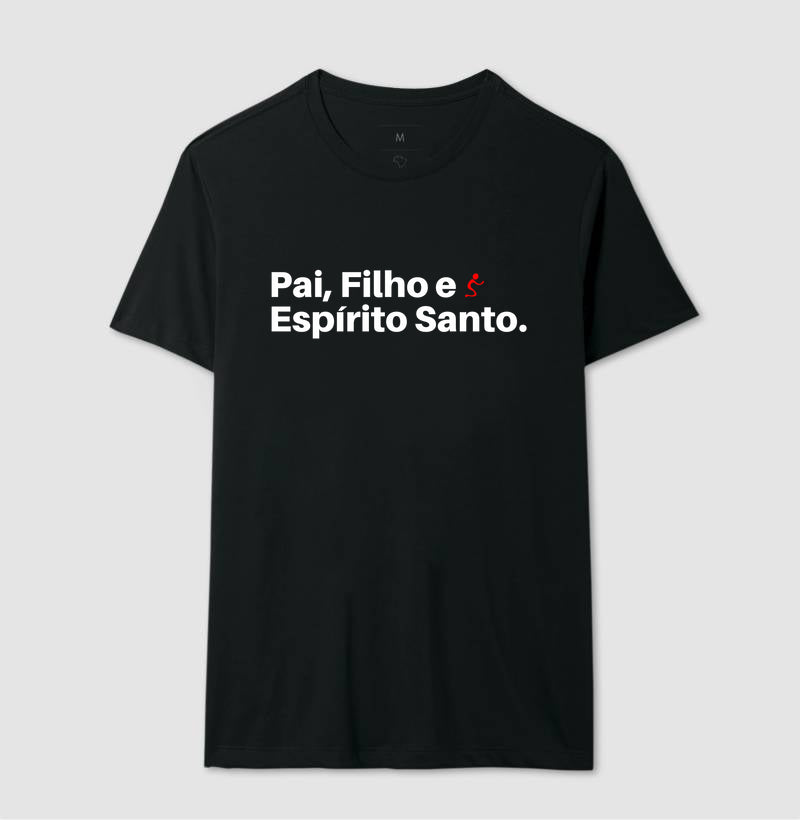 Camiseta Masculina Pai, Filho e Espírito Santo – Moda Cristã com Estilo e Propósito | Semeador Store