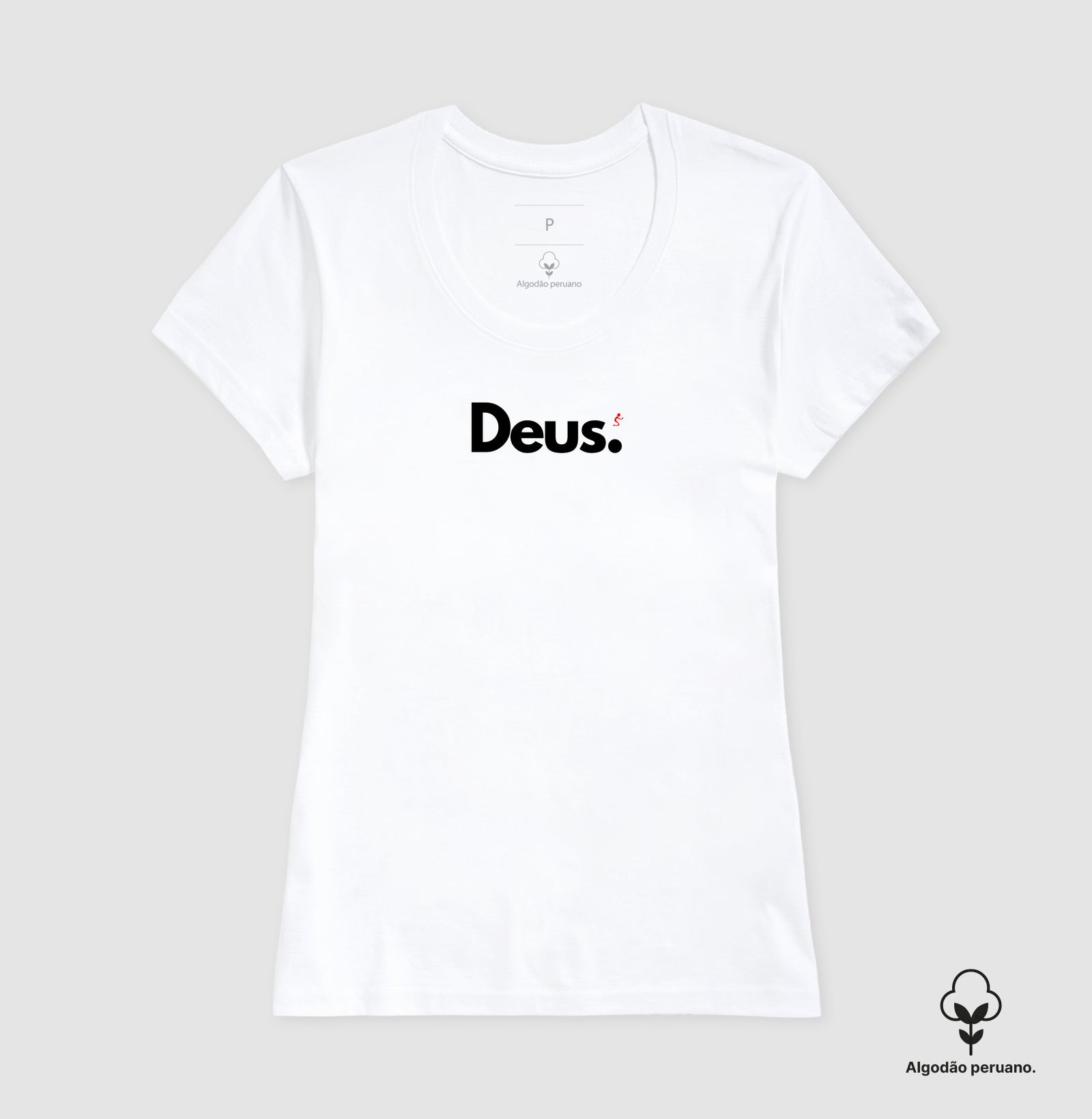 Camiseta Feminina "Deus" – Fé e Estilo com Algodão Peruano Premium | Semeador Store