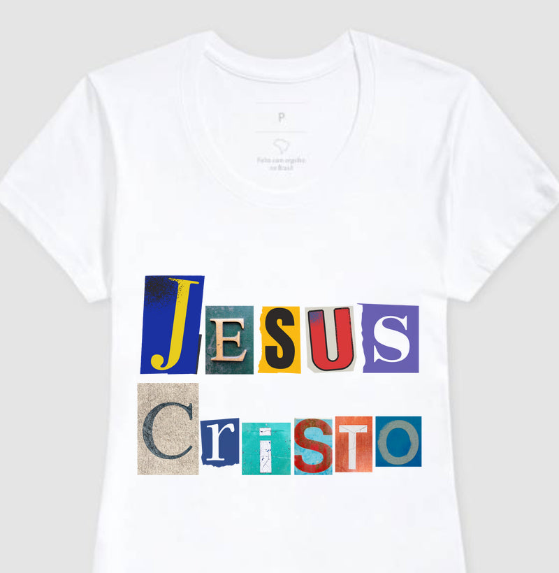 Camiseta Cristã Feminina – “Jesus Cristo” com Estilo e Fé em Cada Detalhe | Semeador Store