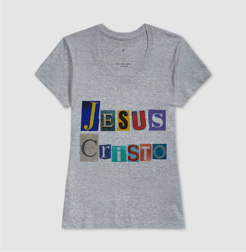 Camiseta Cristã Feminina – “Jesus Cristo” com Estilo e Fé em Cada Detalhe | Semeador Store