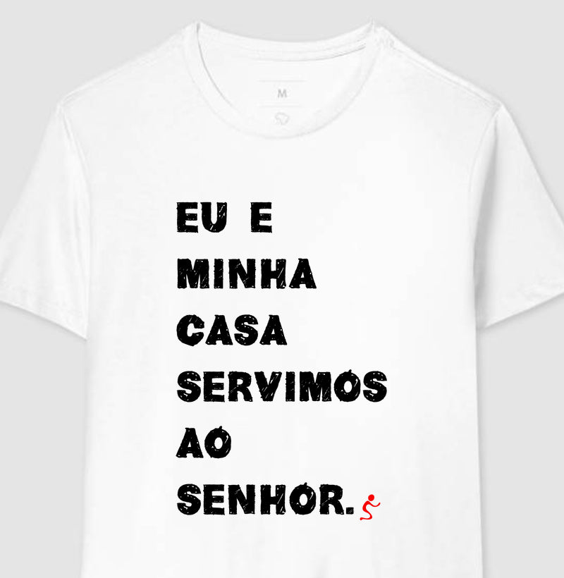 Camiseta Masculina Eu e Minha Casa – Moda Cristã com Estilo e Propósito | Semeador Store