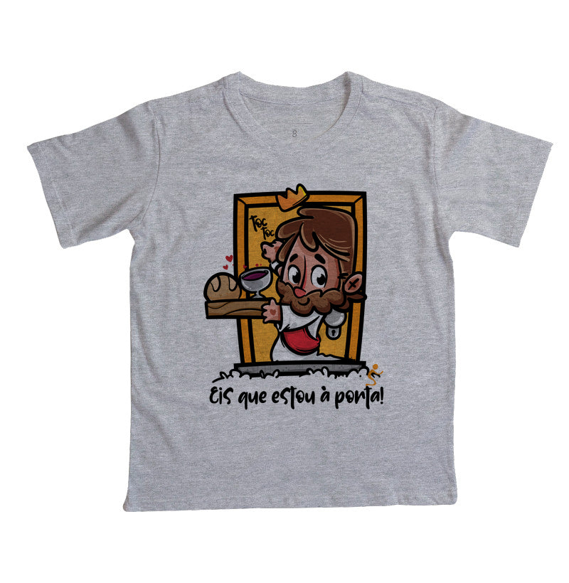 Camiseta Infantil Jesus está à porta