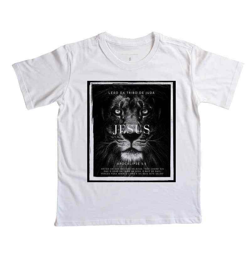 Camiseta Infantil Leão Da Tribo de Judá