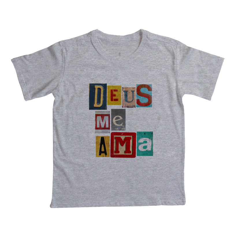 Camiseta Infantil Deus me ama