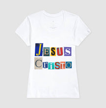 Camiseta Cristã Feminina – “Jesus Cristo” com Estilo e Fé em Cada Detalhe | Semeador Store