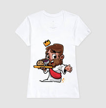 Camiseta Cristã Feminina – “A Ceia” com Estilo e Fé em Cada Detalhe | Semeador Store