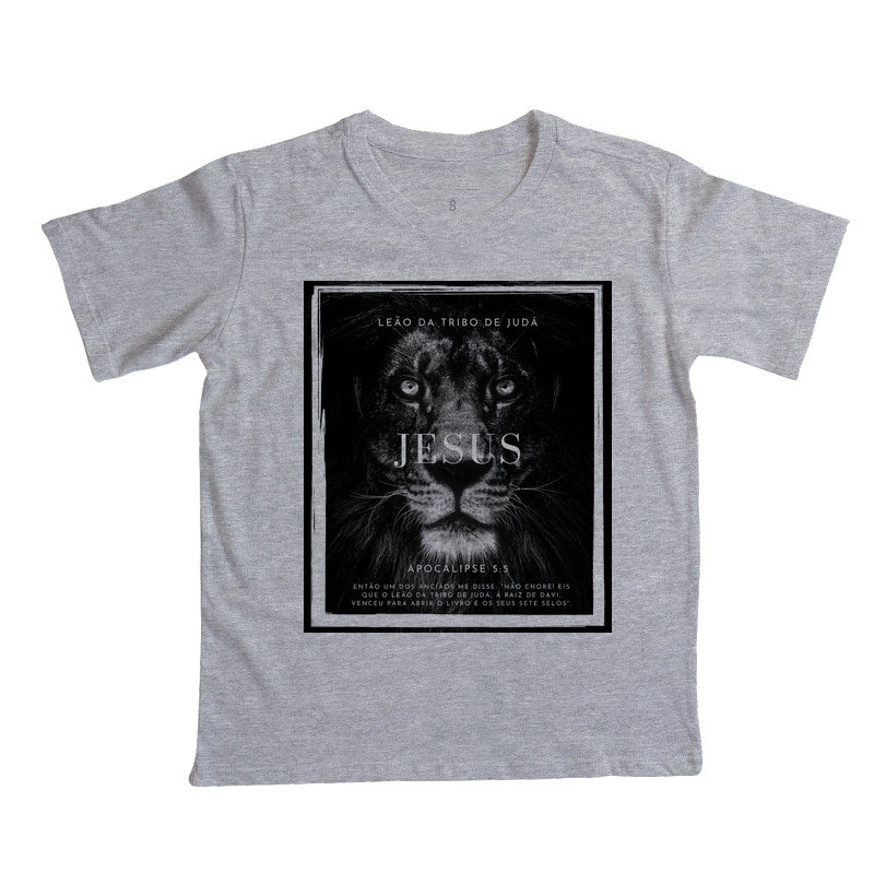 Camiseta Infantil Leão Da Tribo de Judá