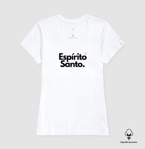 Camiseta Feminina "Espírito Santo" – Fé e Estilo com Algodão Peruano Premium | Semeador Store