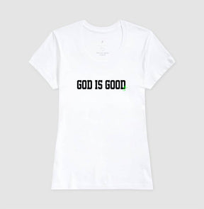 Camiseta Cristã Feminina – “God is good” com Estilo e Fé em Cada Detalhe | Semeador Store