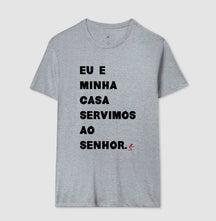 Camiseta Masculina Eu e Minha Casa – Moda Cristã com Estilo e Propósito | Semeador Store