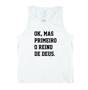 Camiseta Regata Cristã Reino – Fé com Estilo Leve e Confortável | Semeador Store