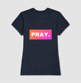 Camiseta Cristã Feminina – “Pray” com Estilo e Fé em Cada Detalhe | Semeador Store