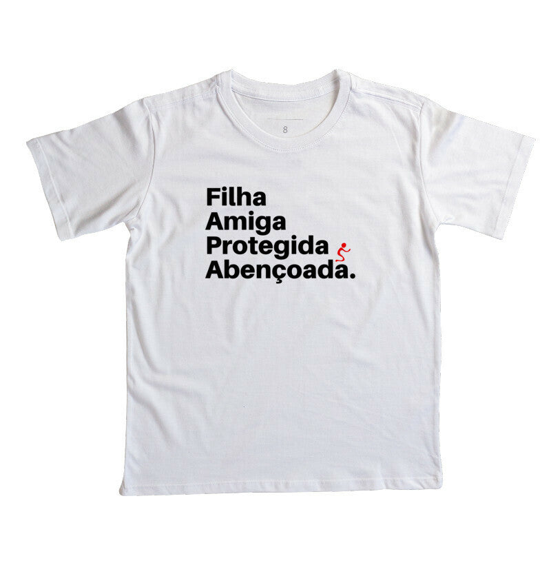 Camiseta Infantil Abençoada