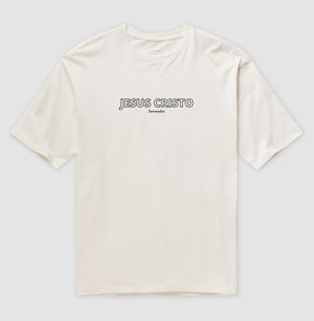 Camiseta Gospel Oversized "Jesus Cristo" – Fé com Estilo Cristão Streetwear | Semeador Store