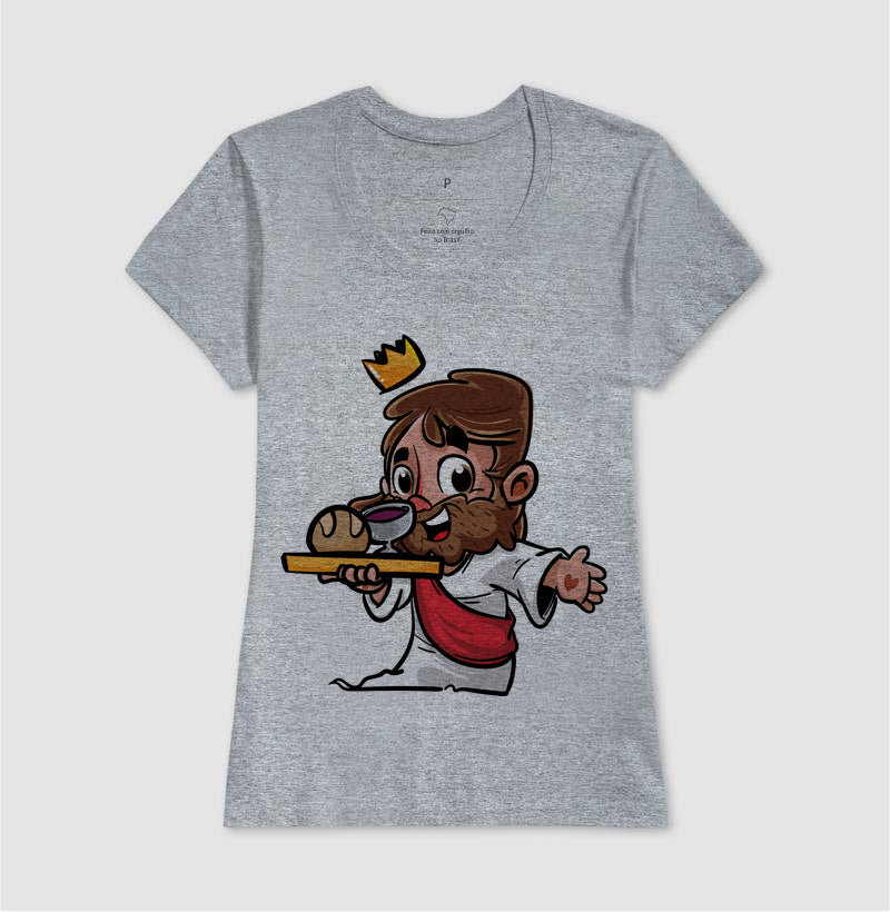 Camiseta Cristã Feminina – “A Ceia” com Estilo e Fé em Cada Detalhe | Semeador Store