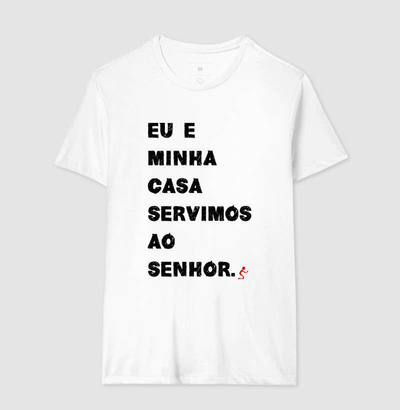Camiseta Masculina Eu e Minha Casa – Moda Cristã com Estilo e Propósito | Semeador Store