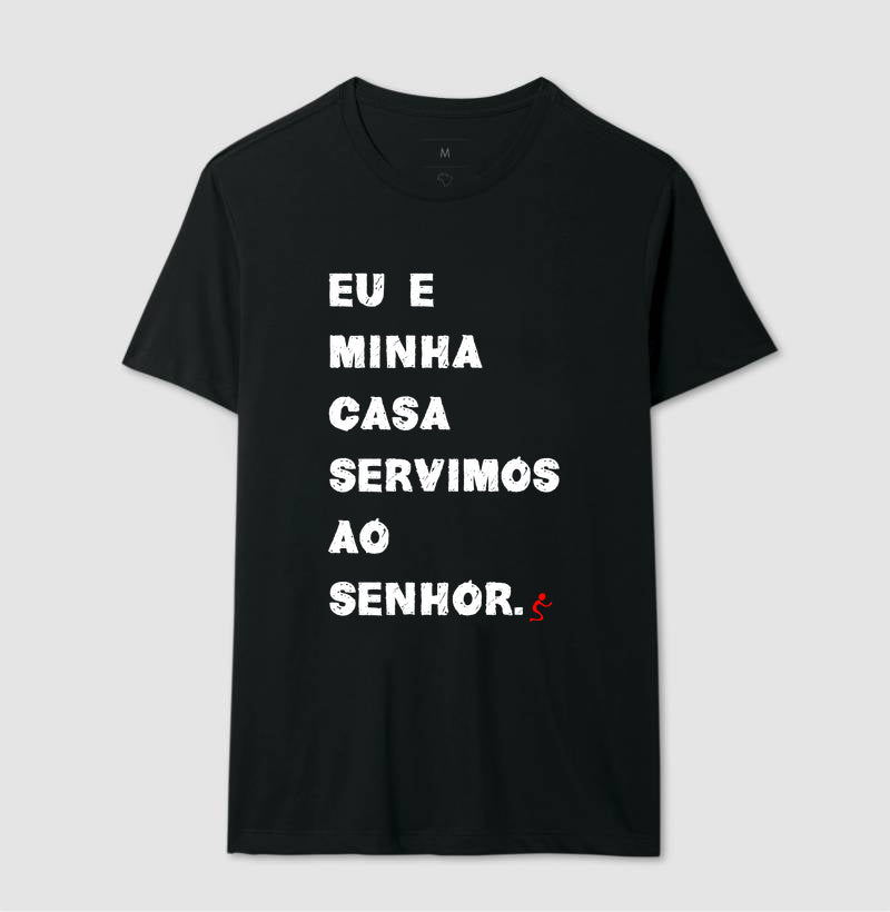 Camiseta Masculina Eu e Minha Casa – Moda Cristã com Estilo e Propósito | Semeador Store