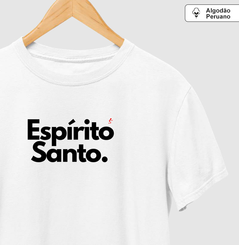 Camiseta Cristã Masculina Espírito Santo – Fé e Estilo com Algodão Peruano Premium | Semeador Store