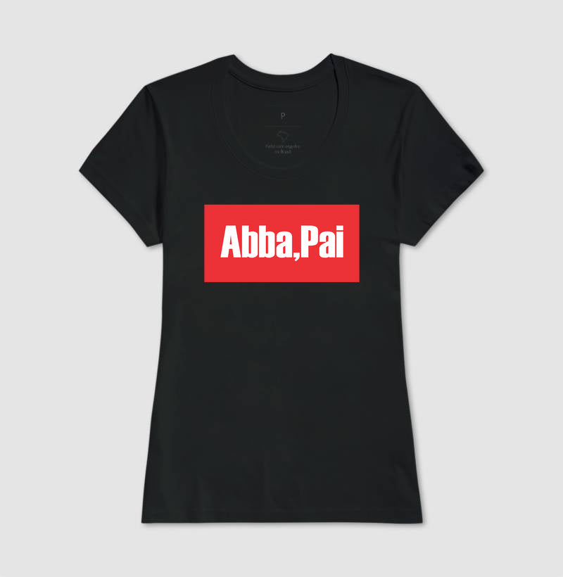 Camiseta Cristã Feminina – “Abba” com Estilo e Fé em Cada Detalhe | Semeador Store