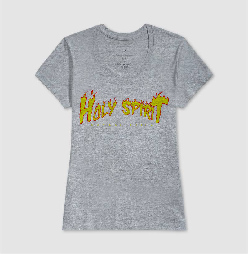 Camiseta Cristã Feminina – “Holy Spirit” com Estilo e Fé em Cada Detalhe | Semeador Store