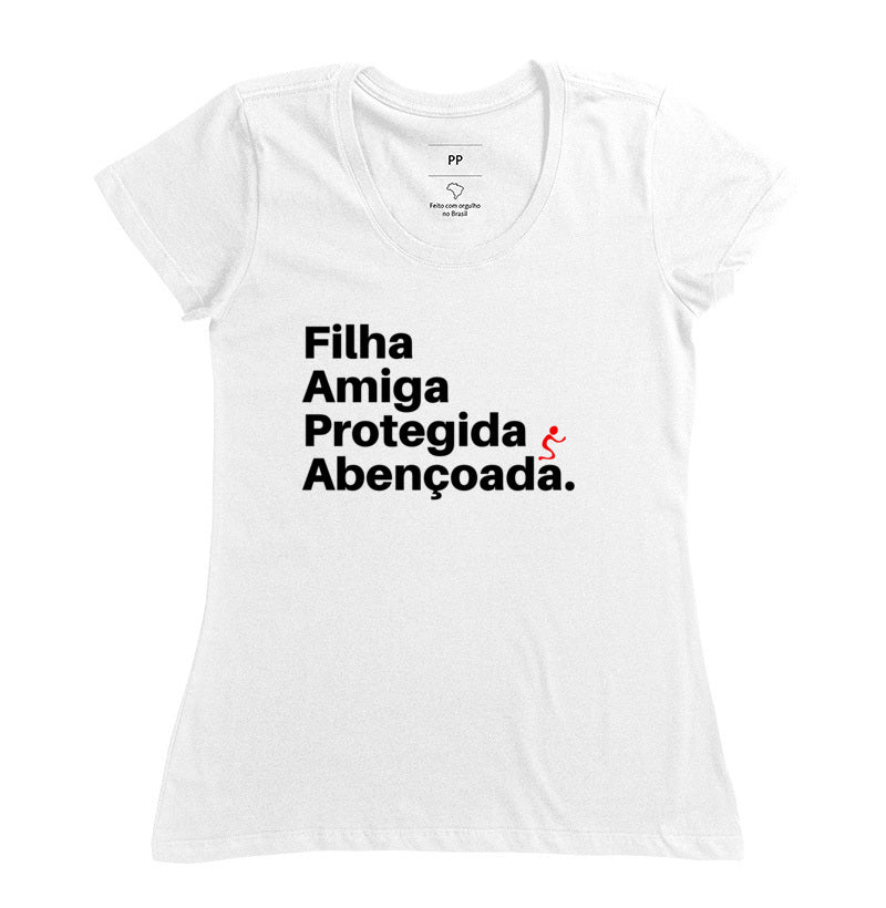 Camiseta Feminina Abençoada