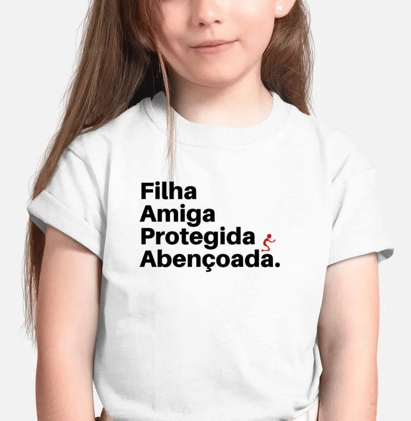 Camiseta Infantil Abençoada