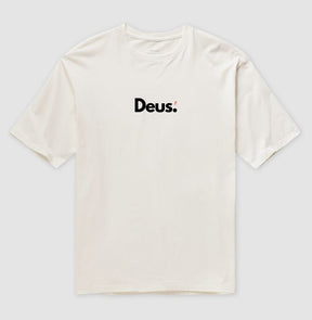 Camiseta Gospel Oversized "Deus" – Fé com Estilo Cristão Streetwear | Semeador Store