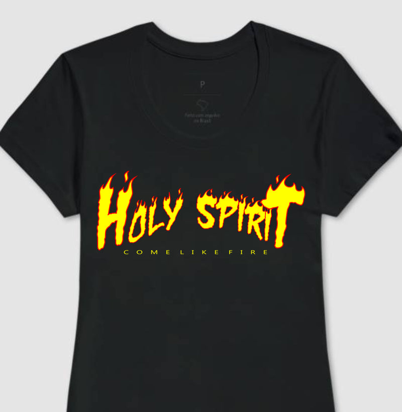 Camiseta Cristã Feminina – “Holy Spirit” com Estilo e Fé em Cada Detalhe | Semeador Store