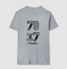 Camiseta Masculina Perdão 70x7 – Moda Cristã com Estilo e Propósito | Semeador Store