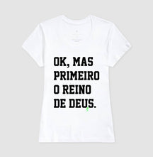Camiseta Cristã Feminina – “Reino” com Estilo e Fé em Cada Detalhe | Semeador Store