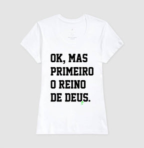 Camiseta Cristã Feminina – “Reino” com Estilo e Fé em Cada Detalhe | Semeador Store