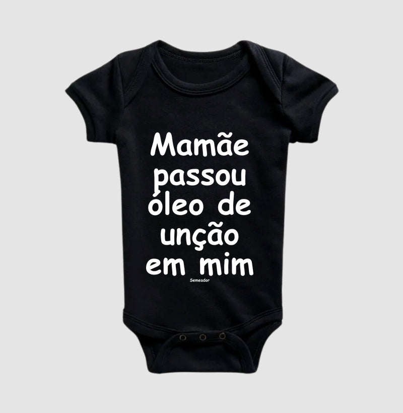 Body infantil Cristão - Óleo de unção - Fé com Conforto para os Primeiros Meses | Semeador Store