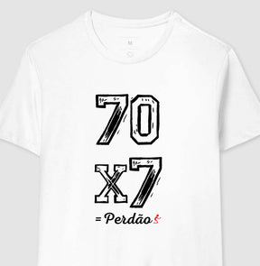 Camiseta Masculina Perdão 70x7 – Moda Cristã com Estilo e Propósito | Semeador Store