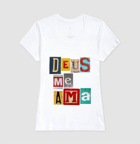 Camiseta Cristã Feminina – “Deus me ama” com Estilo e Fé em Cada Detalhe | Semeador Store